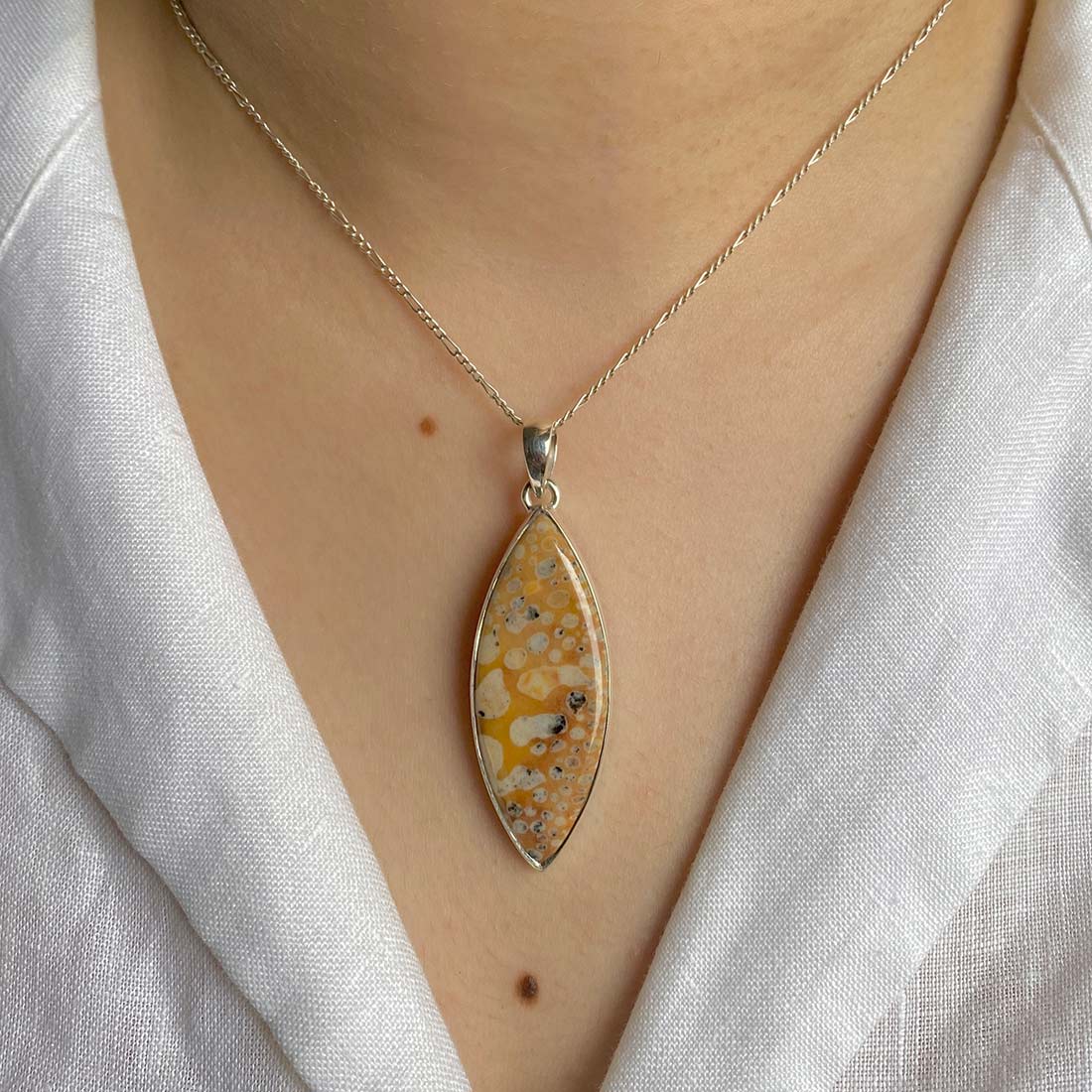 Deerfawn Jasper Pendant-(DFJ-P-33.)